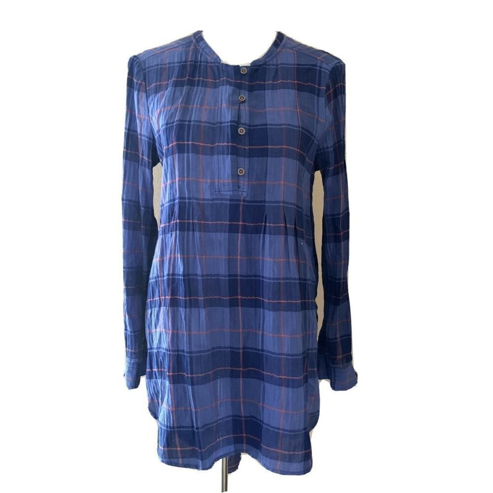 Holding Horses Anthropologie Plaid Tunic Top